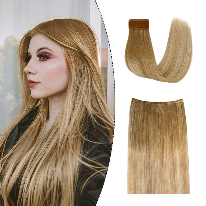 Halo Human Hair Extensions For Thin Hair Full Volume All Shades