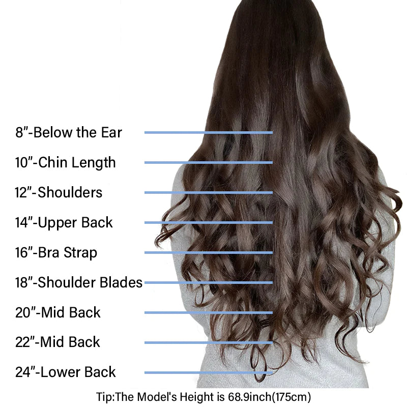 Clip in hair extensions length guide hotsell