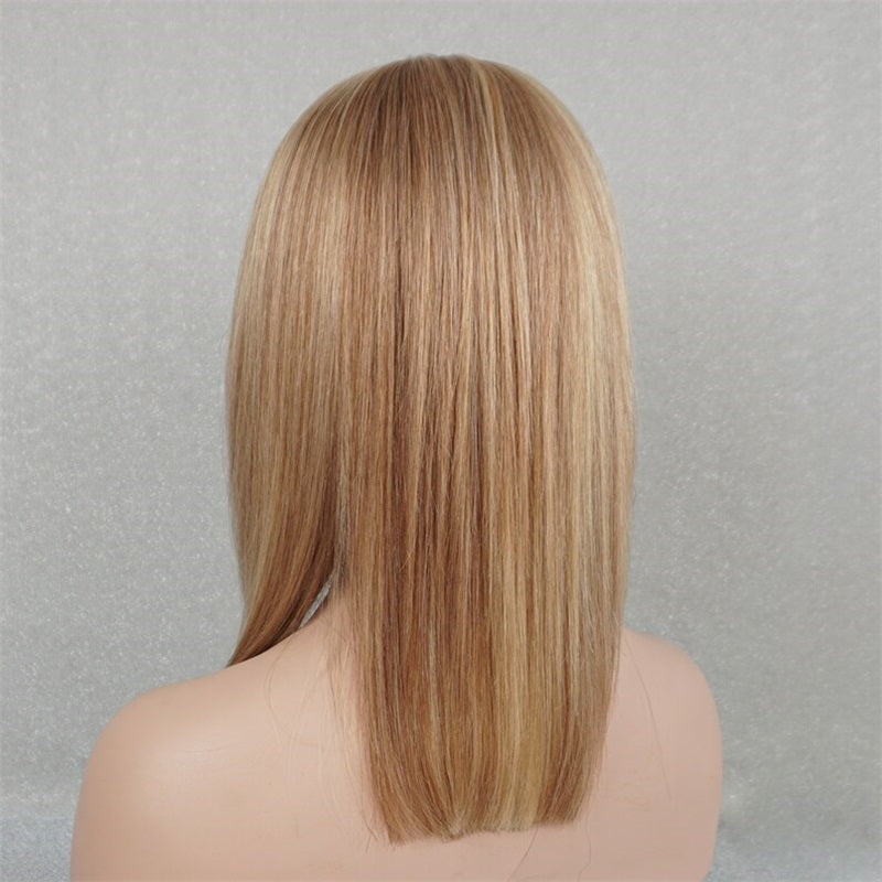 med-blonde light blonde highlights