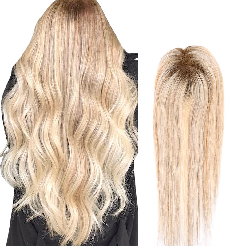 Chestnut Brown Toppers | Blonde Mono Toppers | E-LITCHI Hair