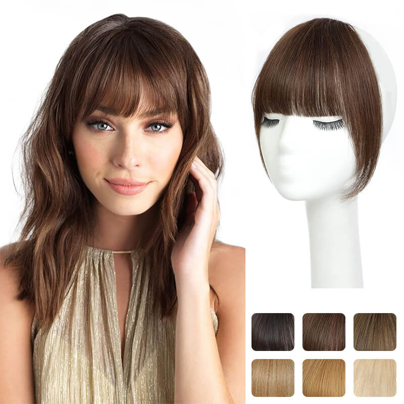 Clip in bangs outlet medium brown