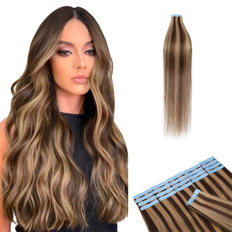 Straight long blonde human hair wire hair extension store