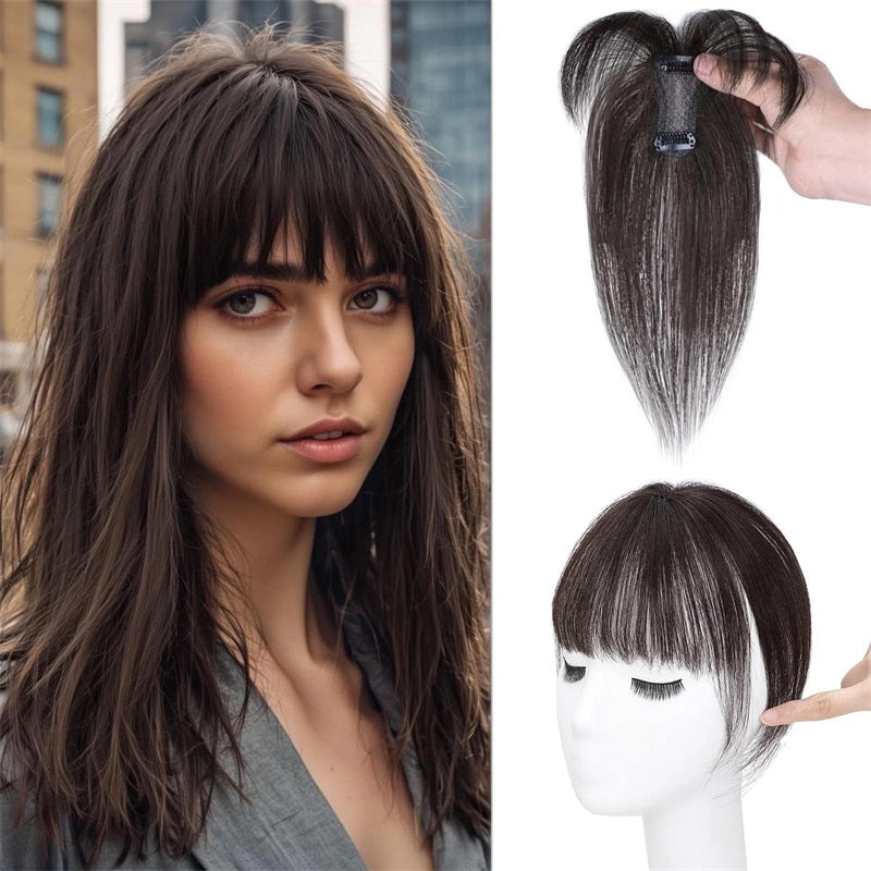 5*7 cm 360° Cover Clip in Real Human Hair Bangs