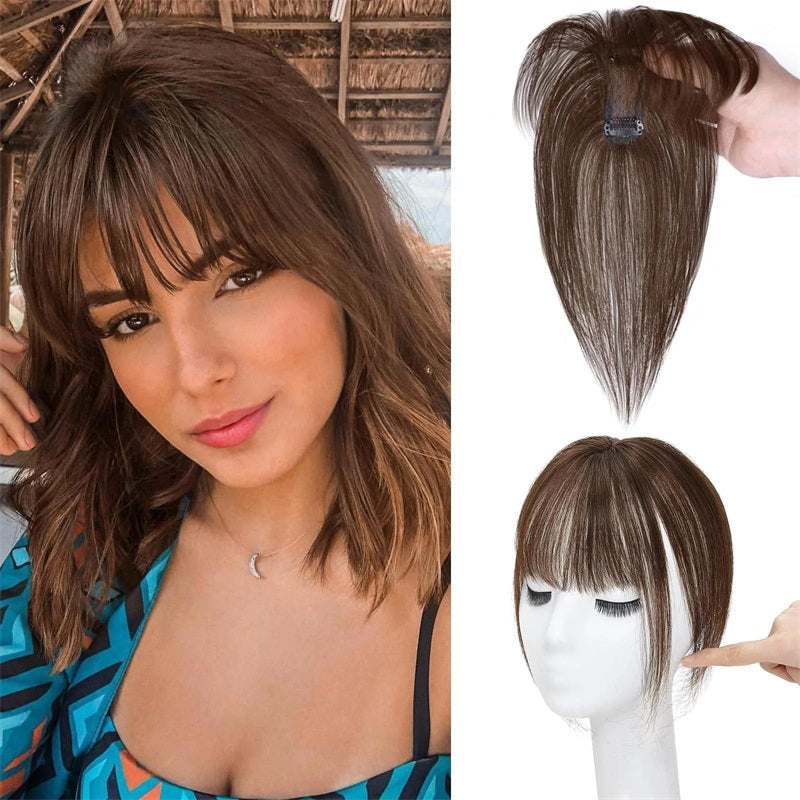 5*7 cm 360° Cover Clip in Real Human Hair Bangs