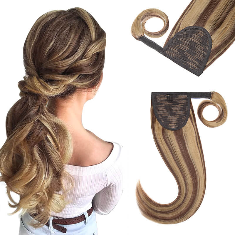 Halo Couture extensions ponytail medium high quality brown