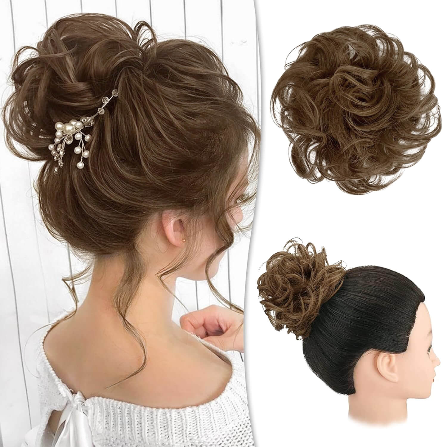 Human hair clearance pieces buns