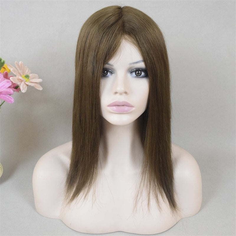 7x9" PU Thin Skin Hair Toupee - Human Hair for Alopecia, Baldness & Hair Loss