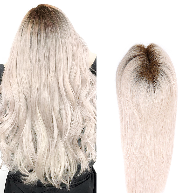 Ombre Dark Toppers | Blonde Mono Toppers | E-LITCHI Hair