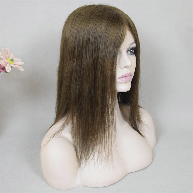 7x9" PU Thin Skin Hair Toupee - Human Hair for Alopecia, Baldness & Hair Loss