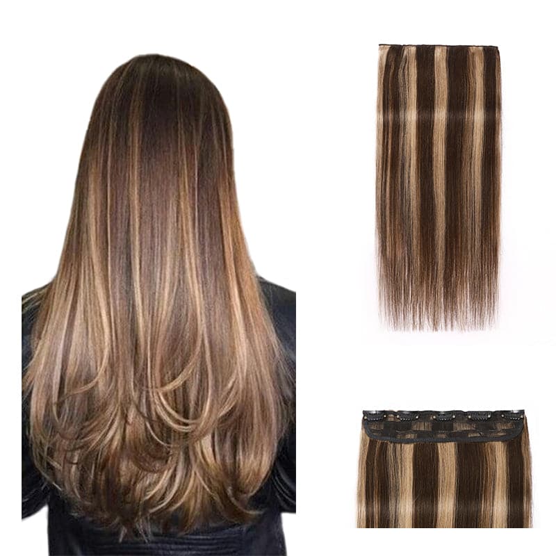 Highlighted shop straight hair