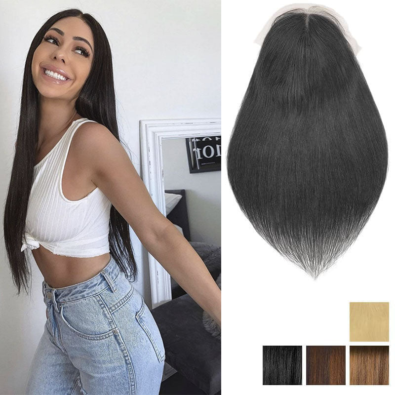 Lace Front Human Hair Wigs 13x4 Straight or Wavy Middle Parted Long Hairstyle All Shades